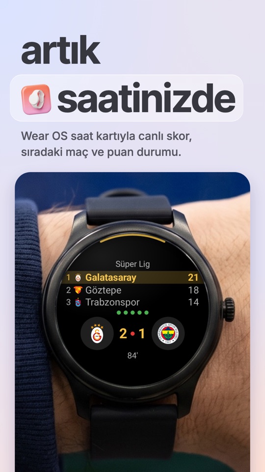 Standings for Android, Wear OS slot in Turkish